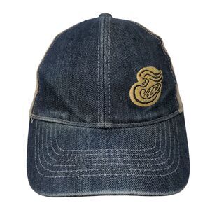 Panera Bread Strapback Trucker Hat Blue OS Adjustable Embroidered Mesh Back